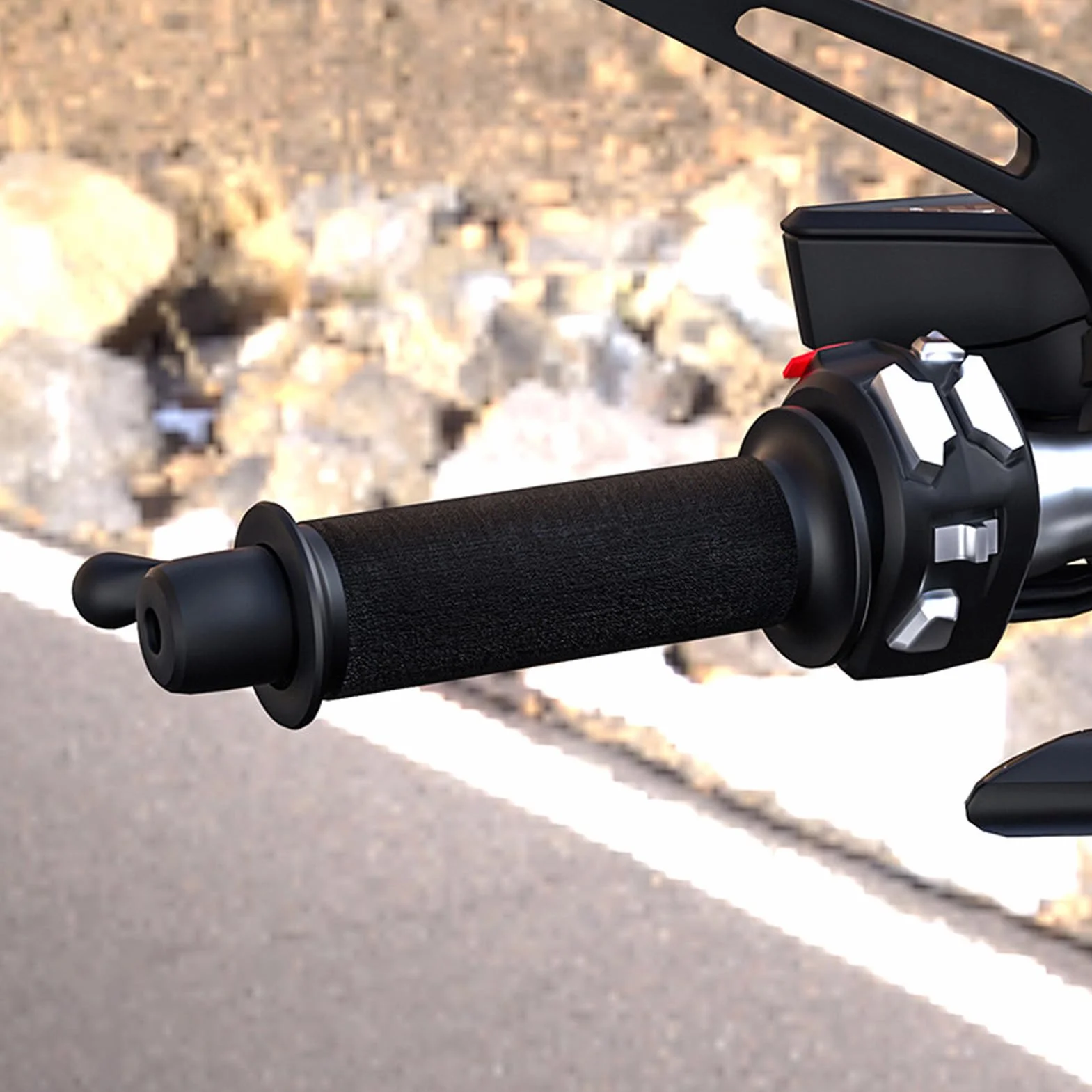 Copri Manubrio Riscaldante USB 5V per Moto e Scooter – Riscaldatore Manubrio con 3 Livelli di Temperatura (50°C/60°C/70°C), Rivestimento in Fibra Aramidica Antiscivolo, IP67 Impermeabile