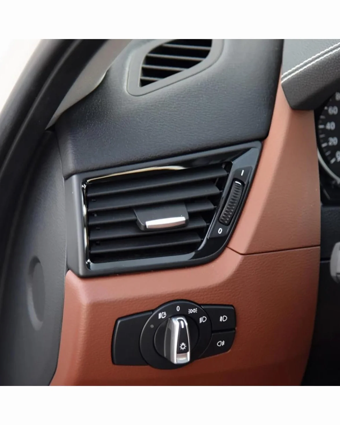 Auto Aria Condizionata Presa per X1 E84 2010 2011 2012 2013 2014 2015 LHD Driver della Mano Sinistra Auto Sinistra Destra Centro Aria Condizionata AC Griglia Sfiato(Matt Black Right)