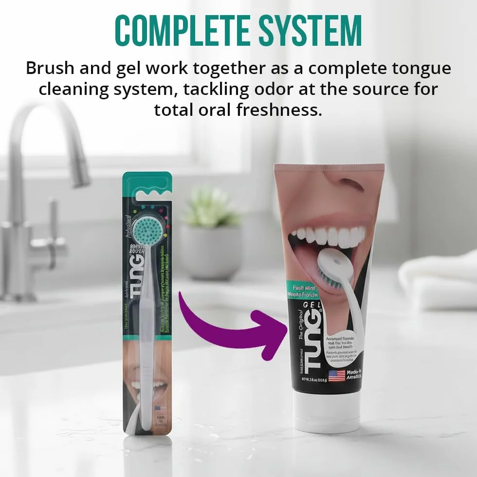 Tung Fresh Mint gel tongue Cleaner Confezione da 2