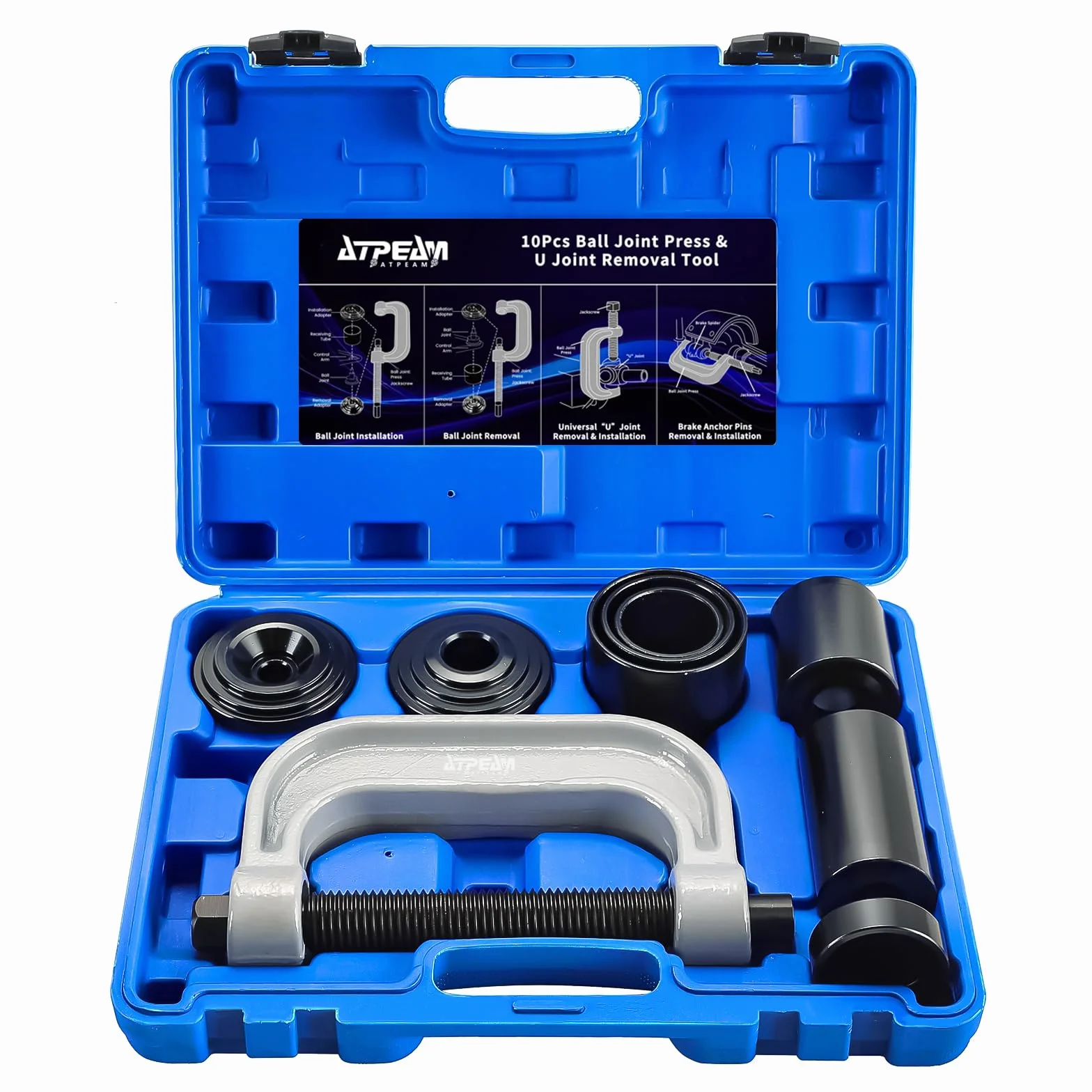 ATPEAM Strumento di manutenzione per giunto sferico | Kit rimozione giunti sferici e giunti a U con adattatori 4WD