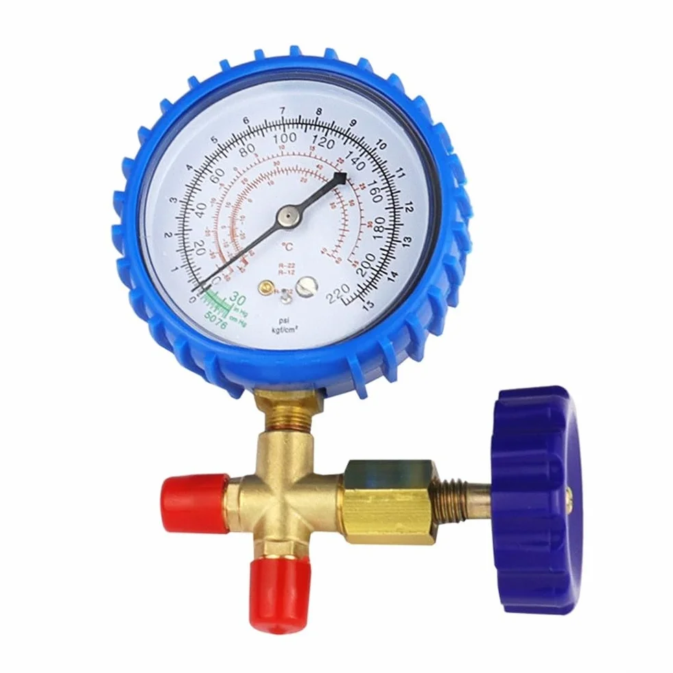 Valvola a manometro singolo bassa pressione R134a R410a compatibile strumenti ricarica aria condizionata