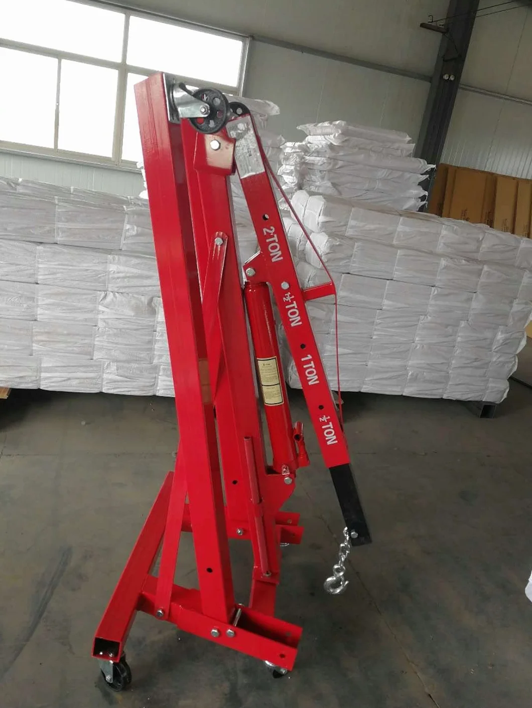Gru idraulica pieghevole 2000 kg 2T sollevamento motori