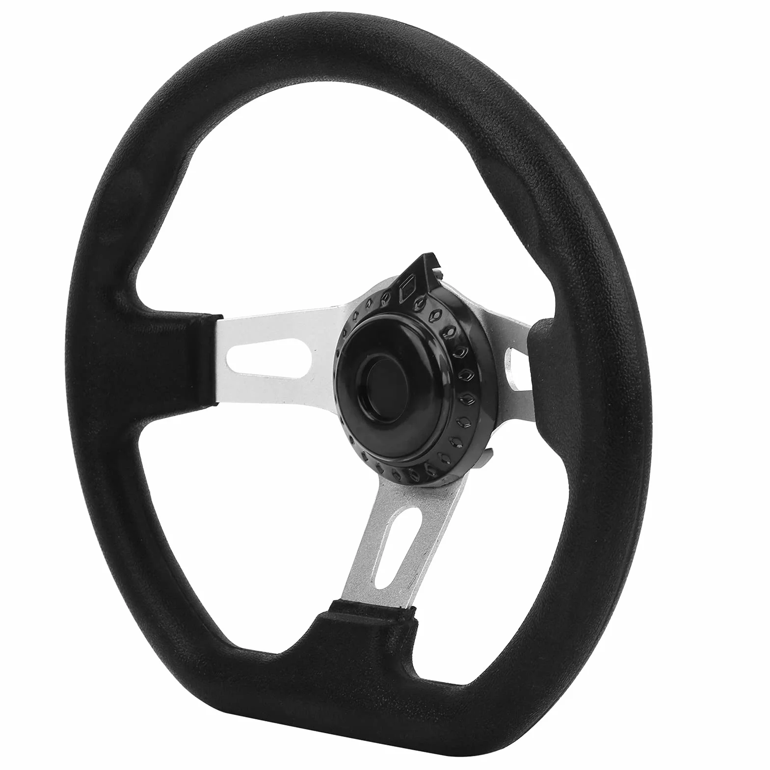 Volante Kart OffRoad 270mm Nero 3 Razze per Motori ATV Go Kart