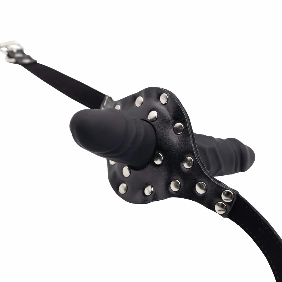 Roluck Gag a sfera regolabile con bavaglio a bocca per pene con dildo in silicone Bondage SM Giocattolo del sesso per coppia