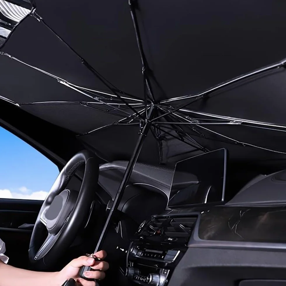 Ombrello Parasole Auto per Parabrezza Protezione UV Riflettente Pieghevole
