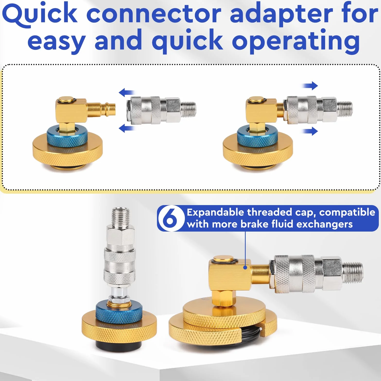 Kit 17 Pezzi Adattatori per Spurgo Freni con Connessione Rapida Universale