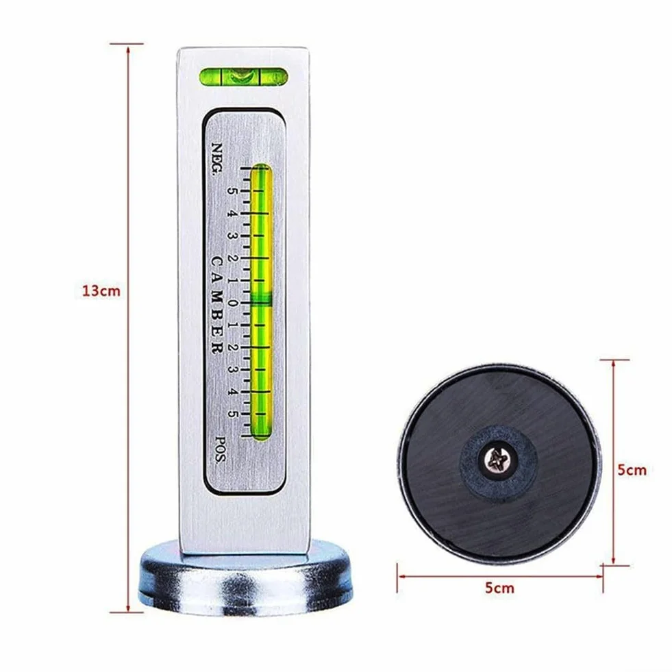 Livella Magnetica Alluminio Regolabile Auto Camber Strumento 130x50x50mm