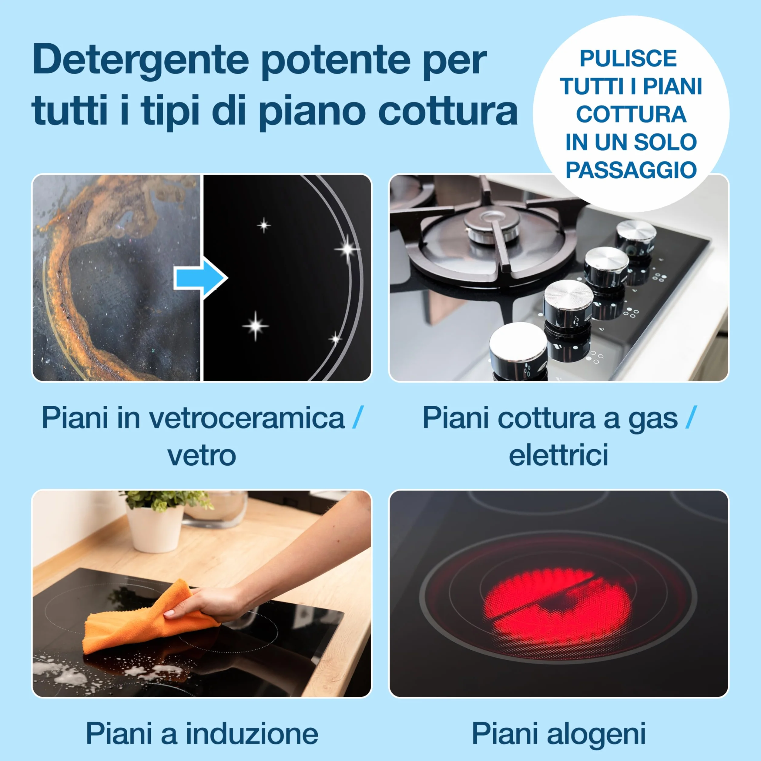 HG Detergente Piani Cottura Vetroceramica Gas 500 ml