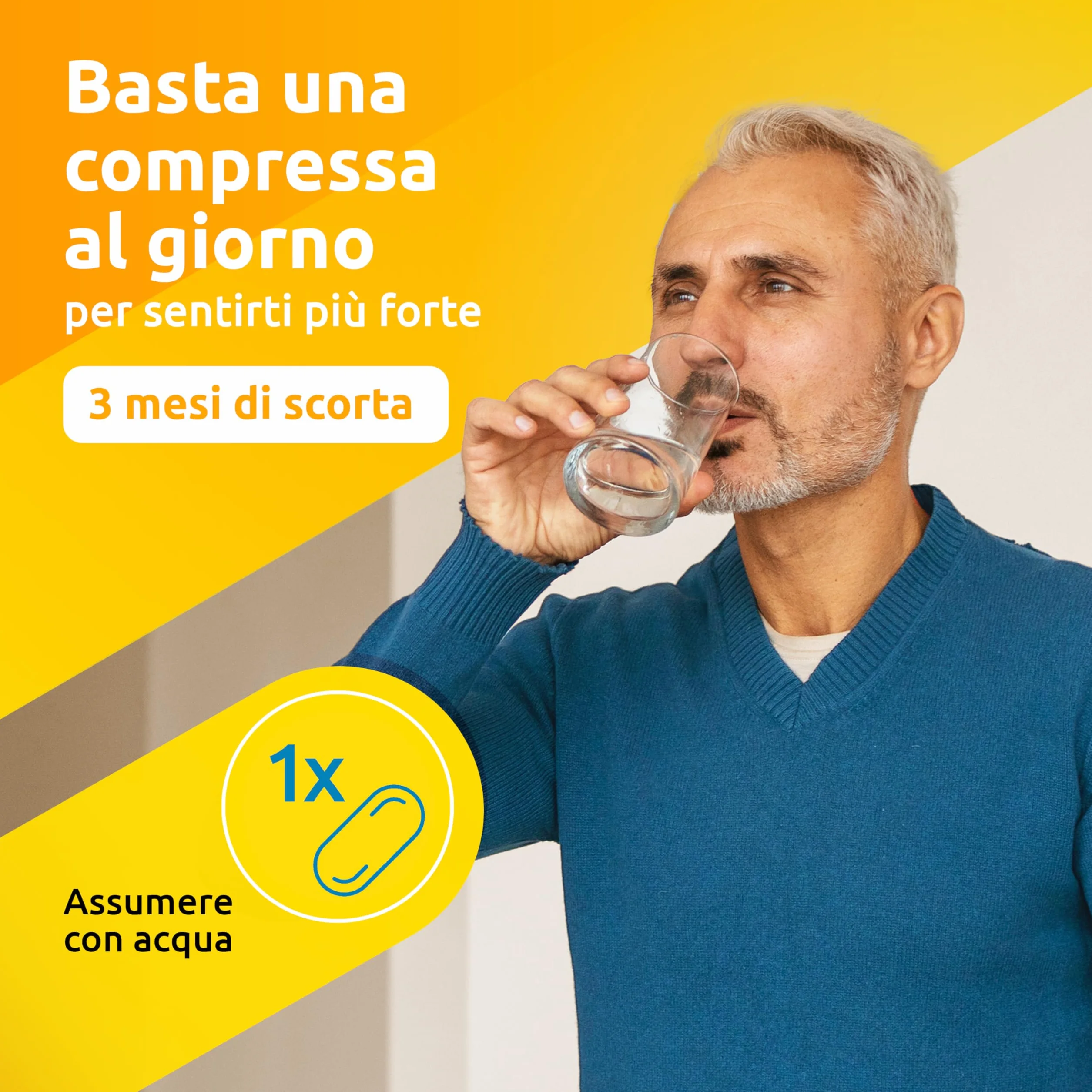 Supradyn Ricarica 50+ Integratore Multivitaminico Completo Vitamine e Minerali 90 Compresse Rivestite