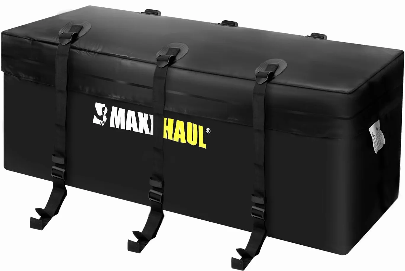 MAXXHAUL Borsa da Trasporto per Portapacchi 119 x 50 x 50 cm Resistente all’Acqua Fissaggio su Gancio Traino Nero