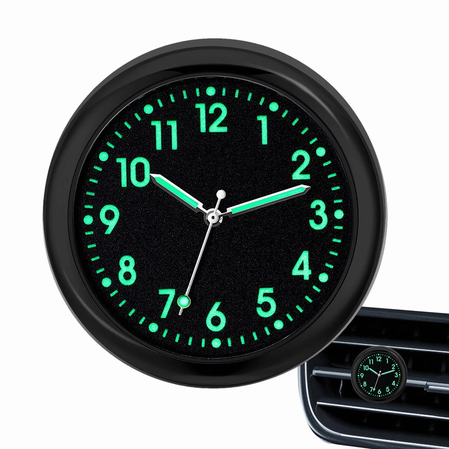 Orologio da cruscotto per Auto, Orologio analogico Luminoso | Orologi sostitutivi per autoveicoli al Quarzo, Orologio Adesivo per cruscotto Auto, Bici da Barca
