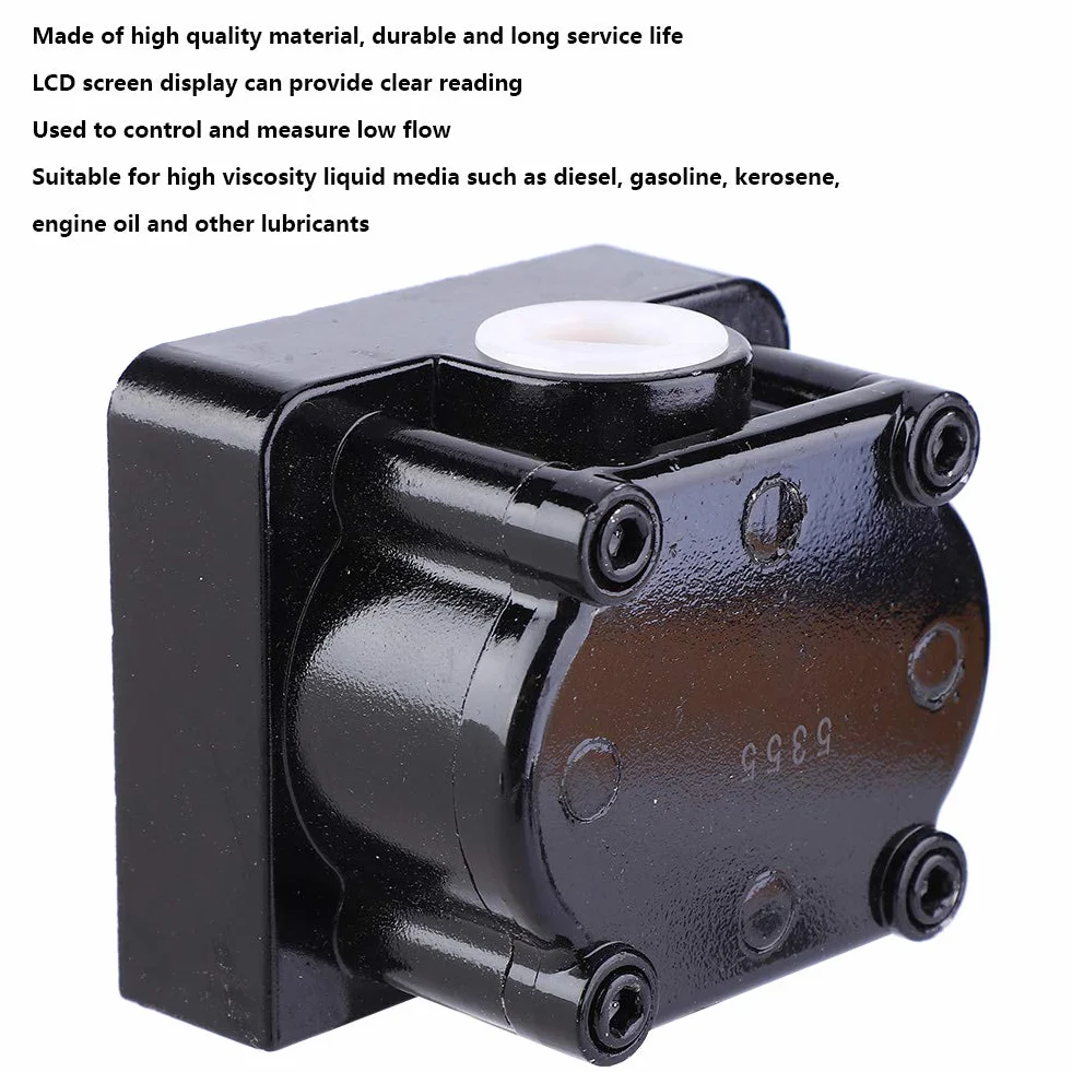 Misuratore di Portata dell'Acqua, Misuratore di Portata 1/2" Misuratore di Portata Dell'olio Contametro Display LCD 1% di Alta Precisione per Benzina Blu