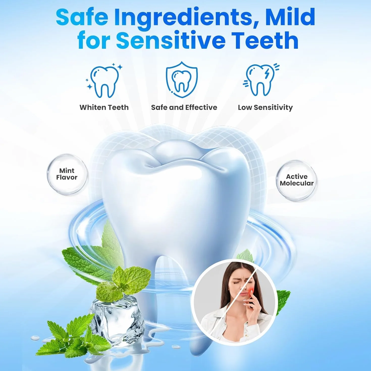 Sbiancante Denti Strisce Sbiancanti - 28 Strisce 14 Sessioni Rimuove Macchie Profonde