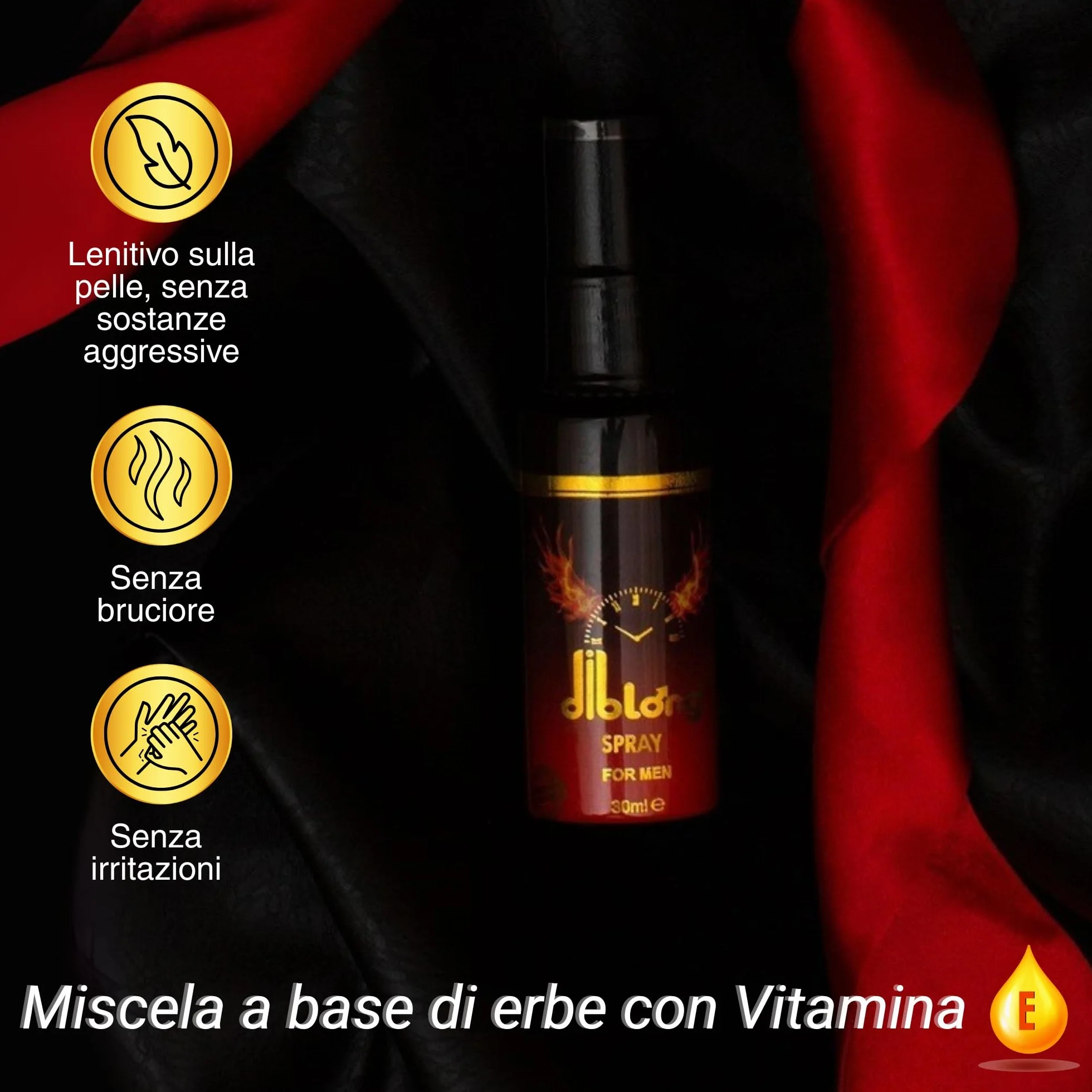 Afrodisiaco Spray Ritardante Erboristico Diblong 30ml Formula Naturale per Supporto nel Tempismo