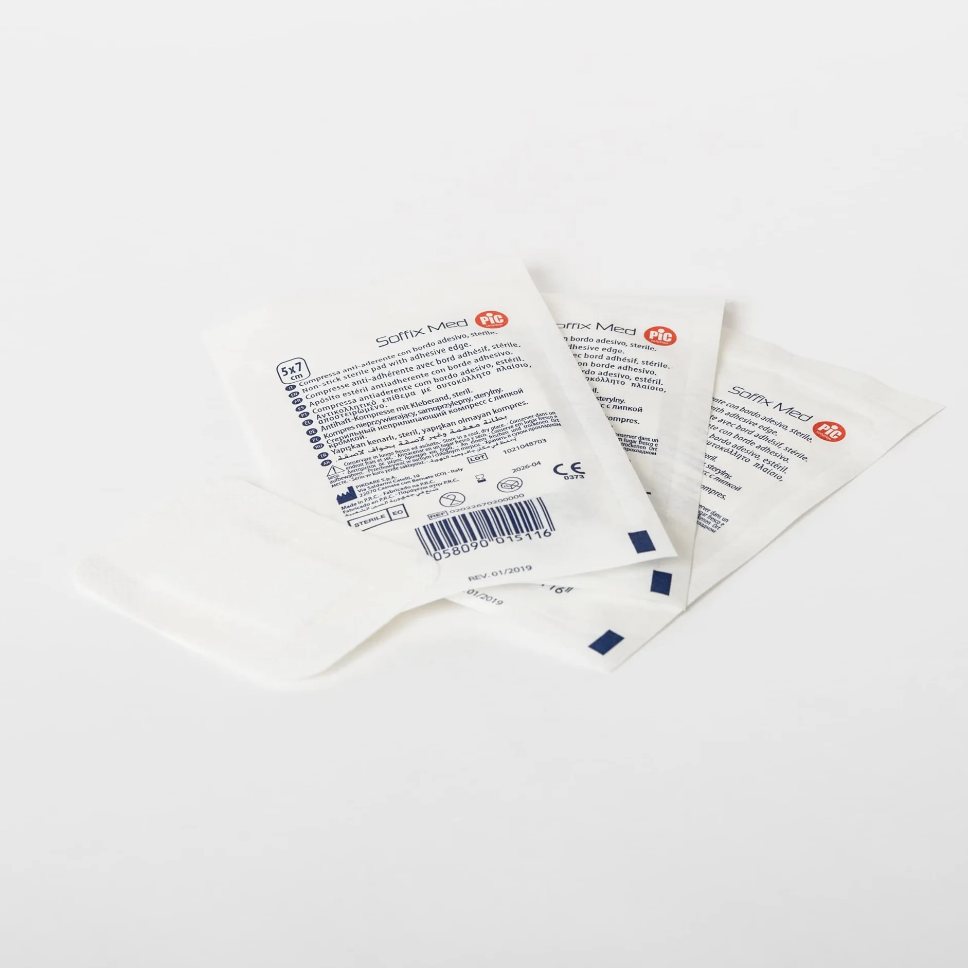 Pic Solution Soffix Med Cerotto Post-Operatorio Ultra Delicato 5x7 cm 100 Pezzi