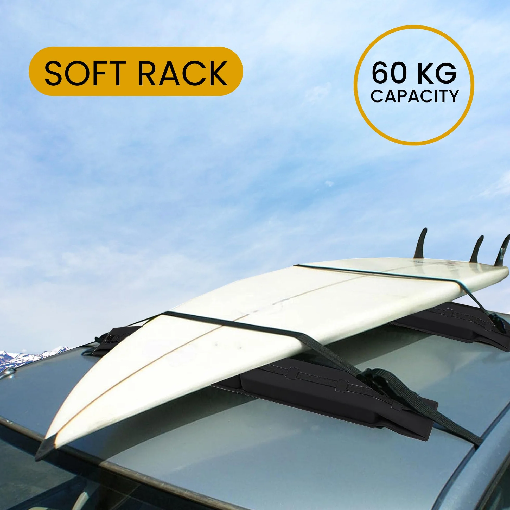 𝗕𝗮𝗿𝗿𝗲 𝗣𝗼𝗿𝘁𝗮𝘁𝘂𝘁𝘁𝗼, Portapacchi Universale per Auto da Viaggio, Morbidi Cuscinetti per Bagagli Pieghevoli, Barra Portatile per il Trasporto.