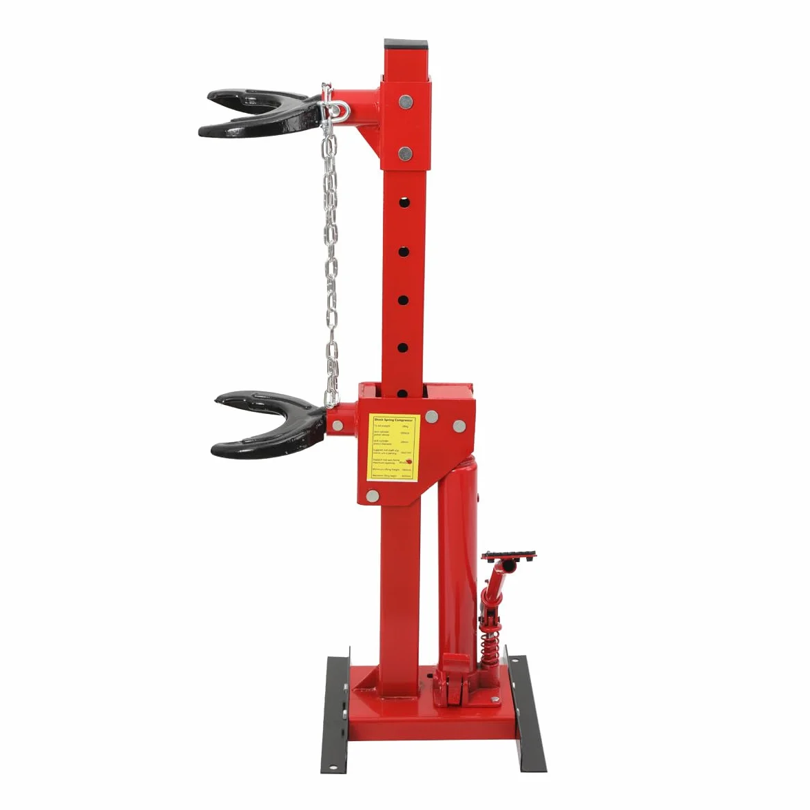 Compressore a Molla Cilindro Idraulico per Auto, SUV, Camion Leggeri, capacità Fino a 3 Tonnellate, Altezza Regolabile (495-820mm), Design con Pedale, Tenditore Idraulico Sicuro e Stabile