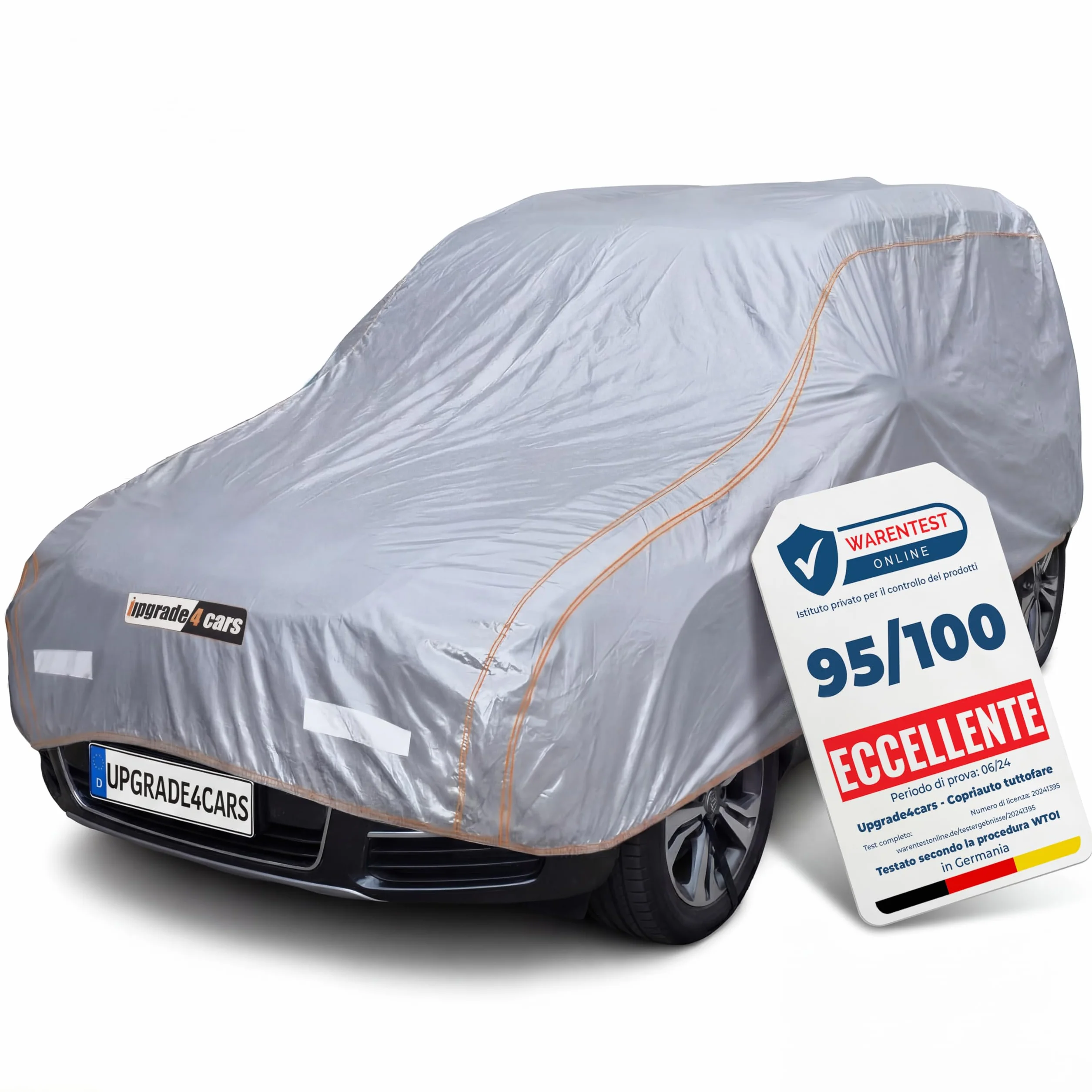 Upgrade4cars Telo Copriauto Esterno Impermeabile Versione 2026 Universale SUV L 480x195x150 cm