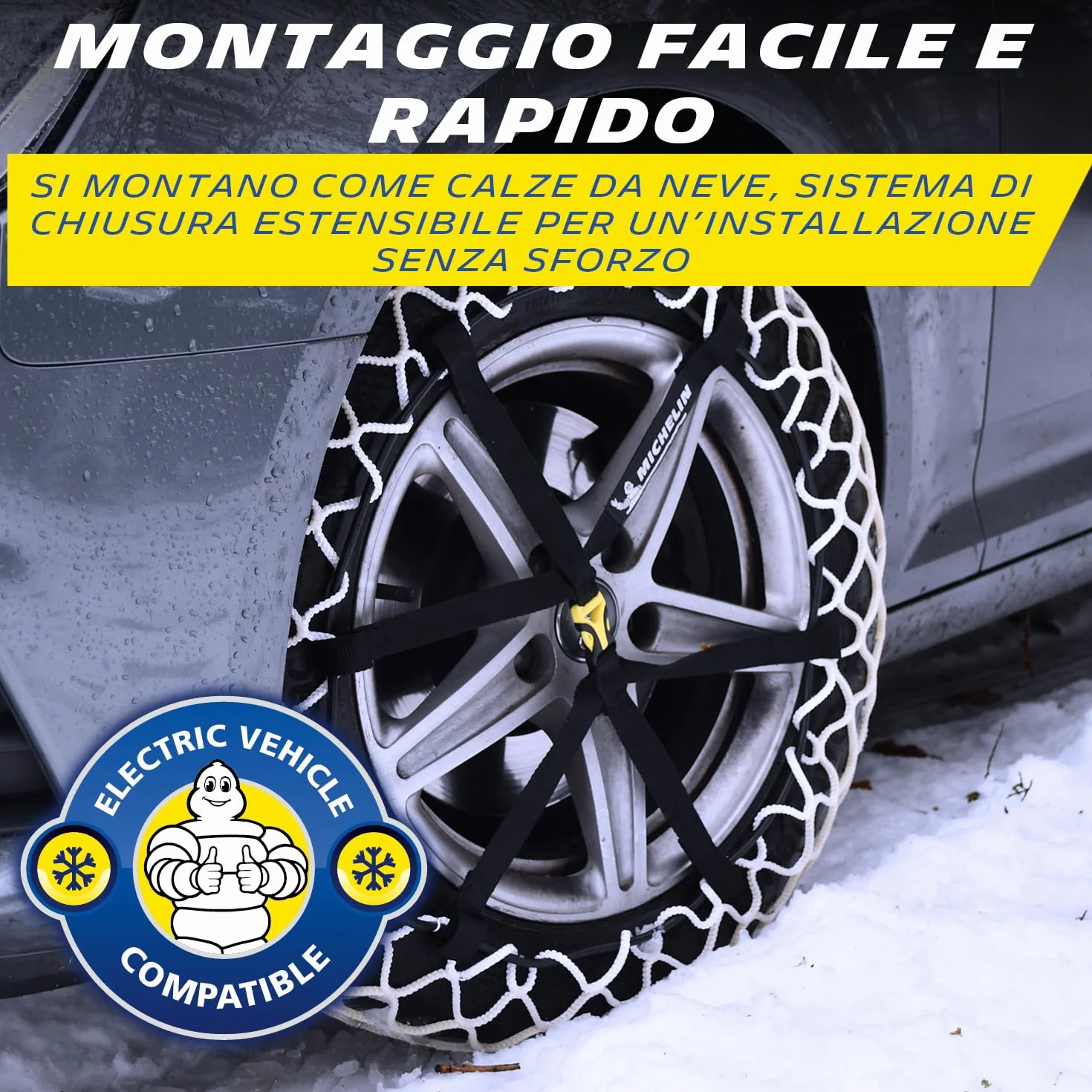MICHELIN EASY GRIP Limited Catene da neve composite, resistenti e di rapido montaggio, E9