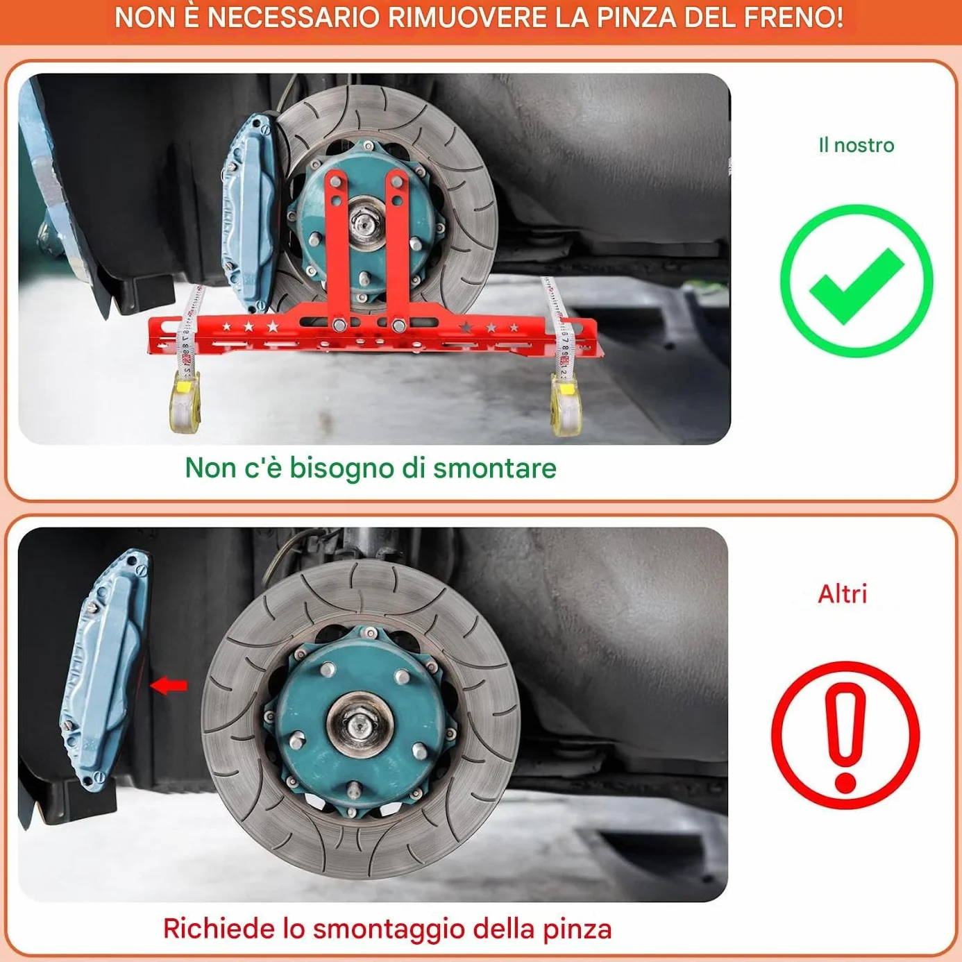 Attrezzo Di Allineamento Auto - Strumento Di Convergenza Professionale per Moto, Camion e Veicoli Industriali