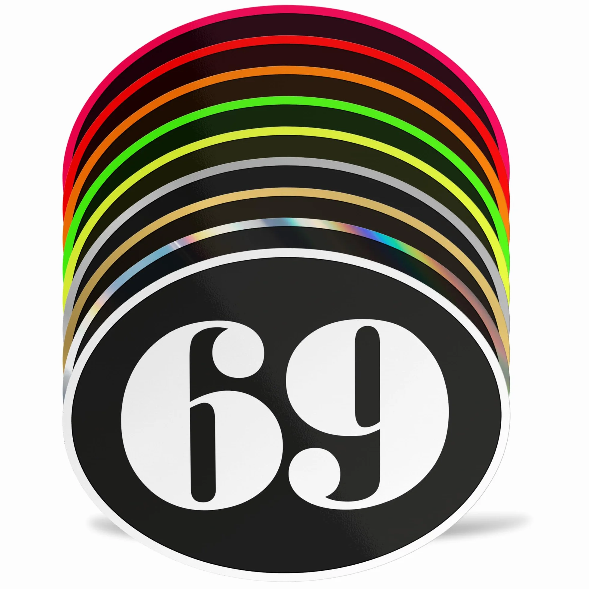 Adesivo Personalizzabile in Stile Vintage - Numero in Ovale su PVC di Alta Qualità, Colore e Testo Modificabili, Ideale per Auto, Moto e Decorazioni (25 cm)