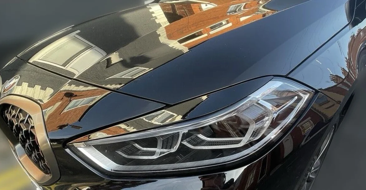 Copertura Fari Sopracciglia Palpebra BMW Serie 1 F40 2019-2024 Nero Lucido