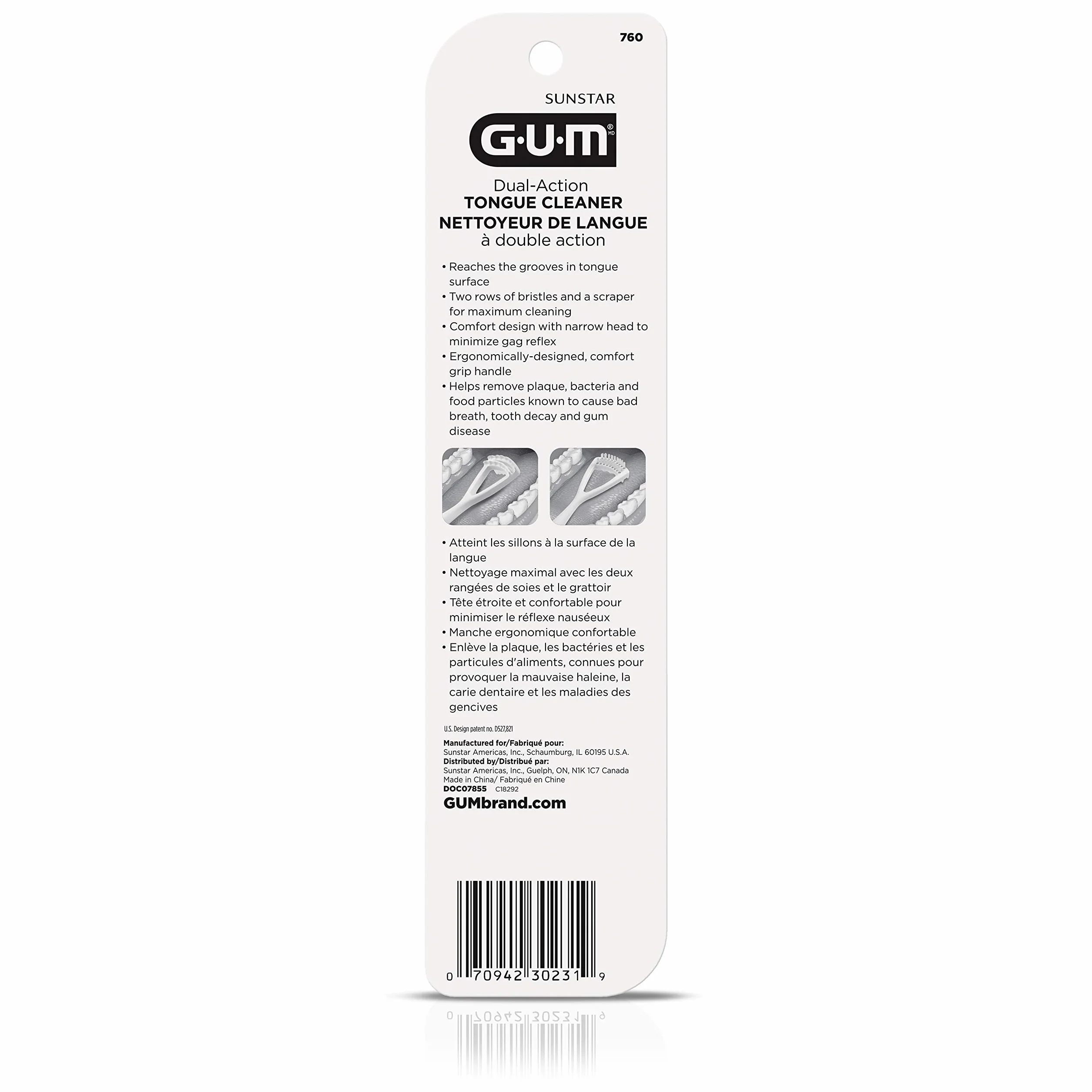 Sunstar 760RB GUM Detergente per linguette a doppia azione, colori assortiti