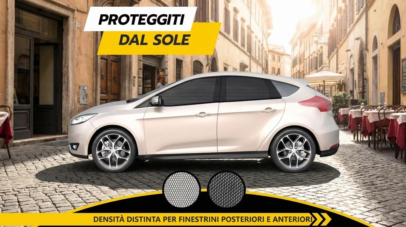Set di 3 Pezzi Parasole Auto Bambini con Protezione Solare UV (1 finestra anteiori e 2 pezzi posteriori) | Tendine Parasole Auto Bambini e Neonati