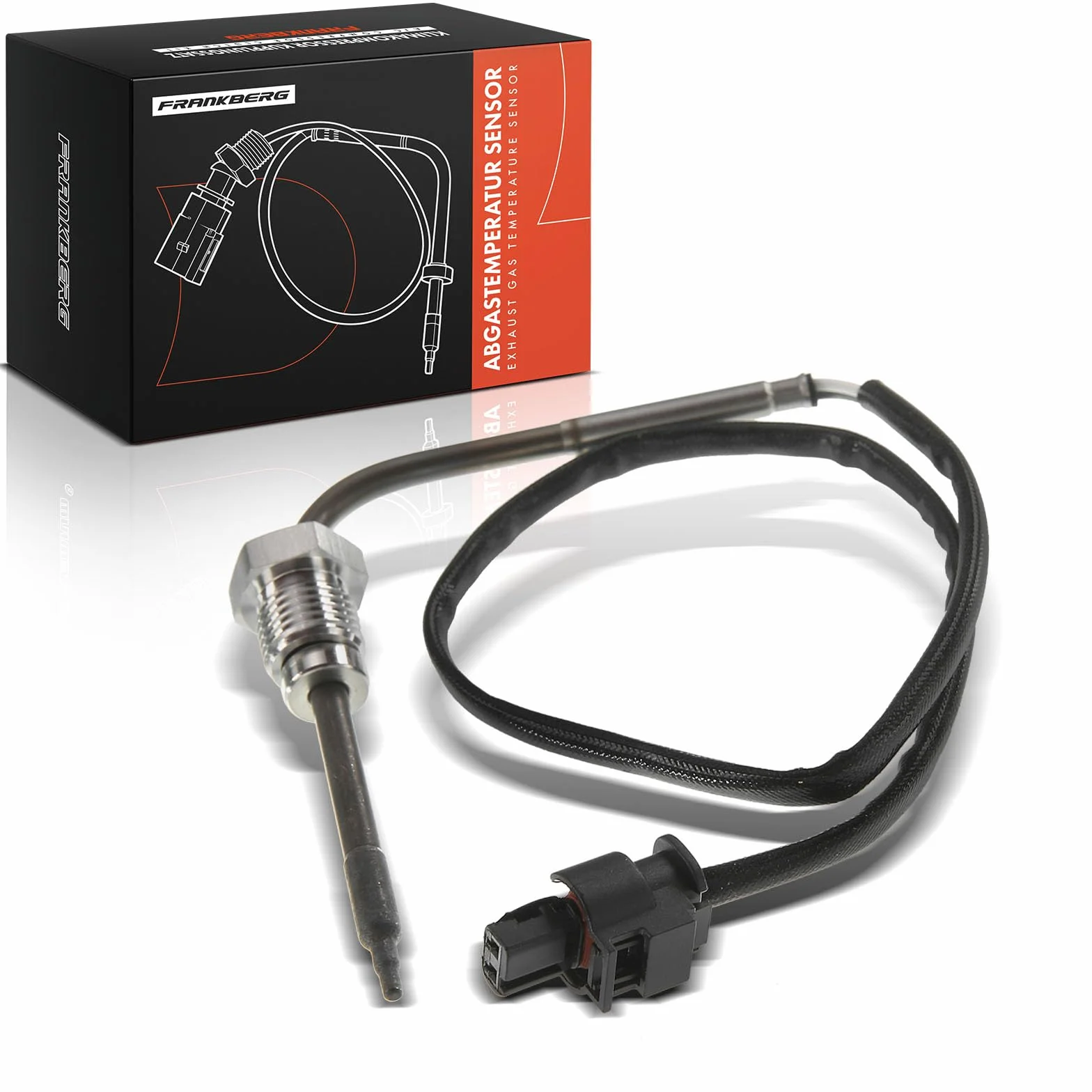 Frankberg Sensore temperatura gas di scarico Sensore gas di scarico 2-Poli Compatibile con Fortwo Coupé 451 Fortwo Cabrio 451 Replace# A0019051500,12060