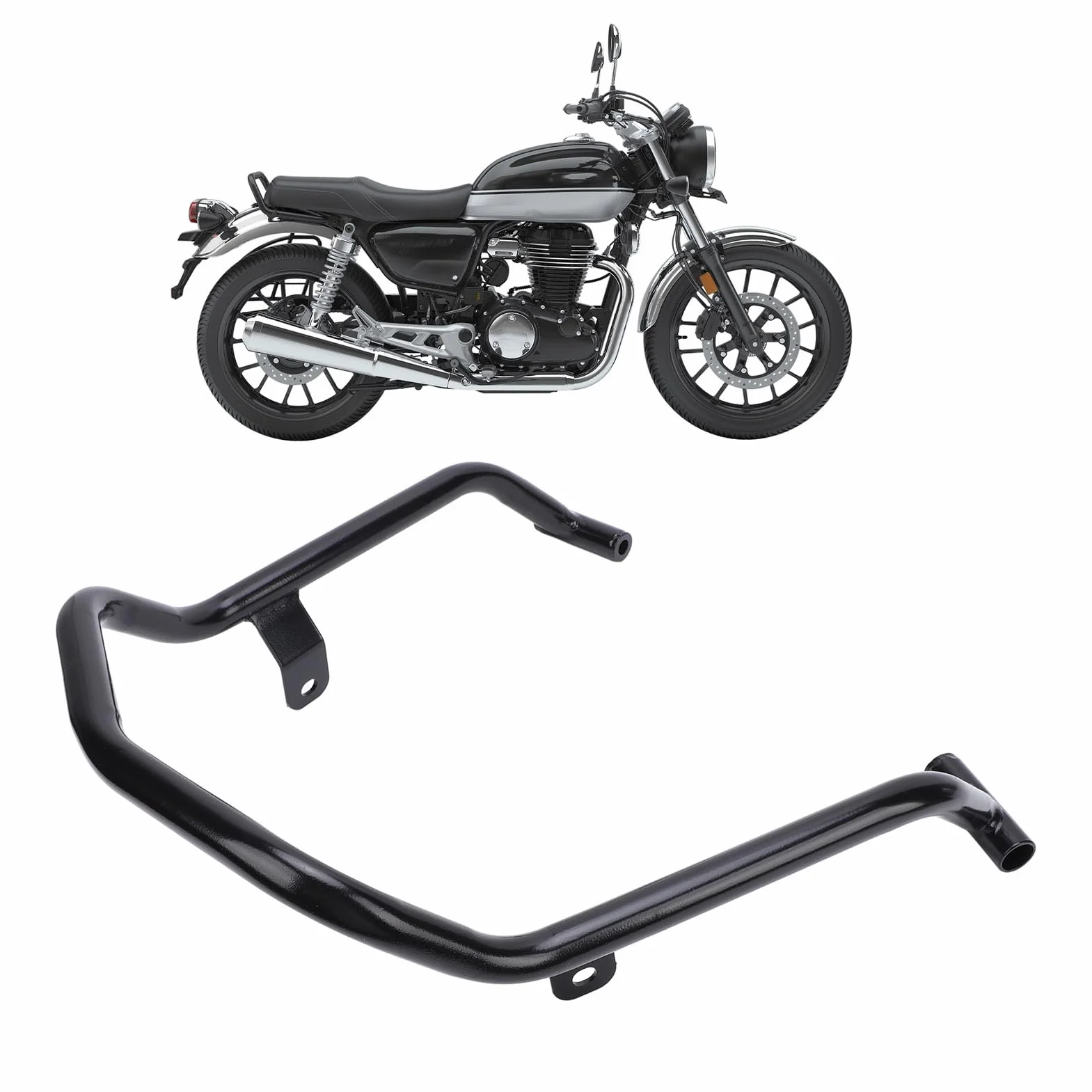 Maniglia per Sedile Passeggero, Tubo in Ferro con Presa per GB350S CB350RS 2022-2024 con Superficie Opaca, Design Classico del Bracciolo per Motociclette Stile Vintage