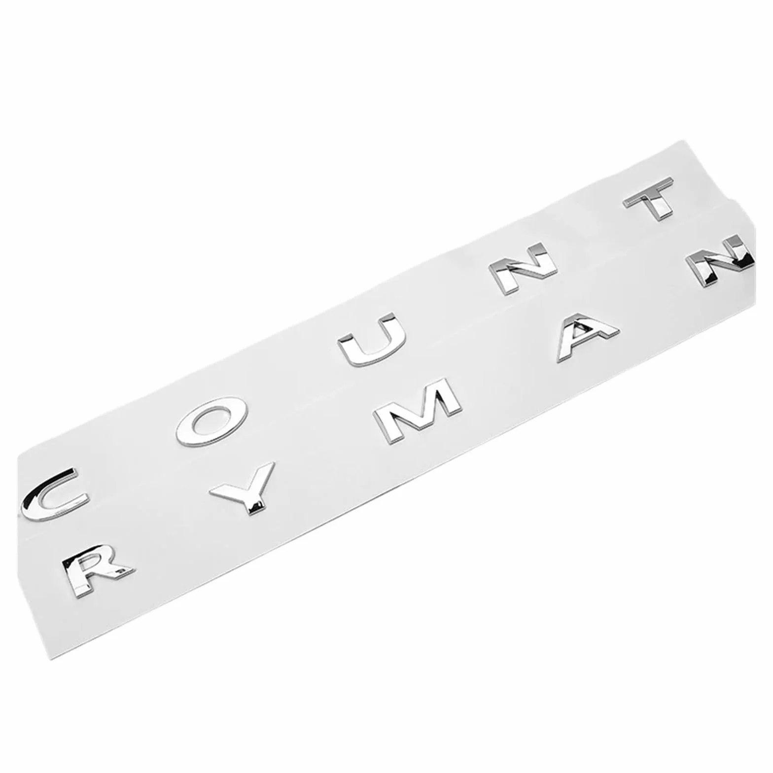 Adesivo con lettere e logo Clubman in ABS nero 3D, stemma Countryman for bagagliaio, accessori R60 F60(Chrome Countryman)