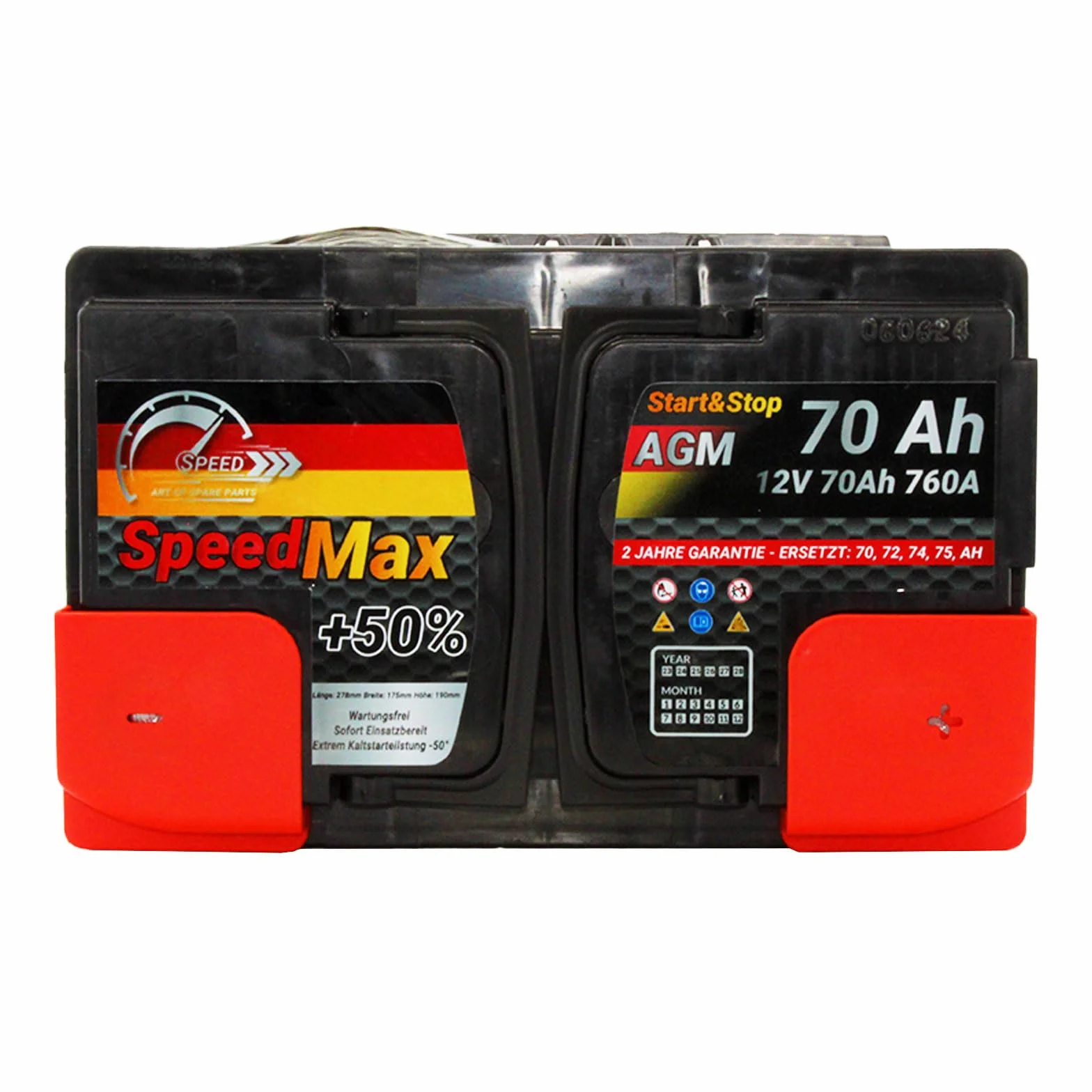Bateria AGM Start&Stop 70Ah 760A 12V L3 Speed Max