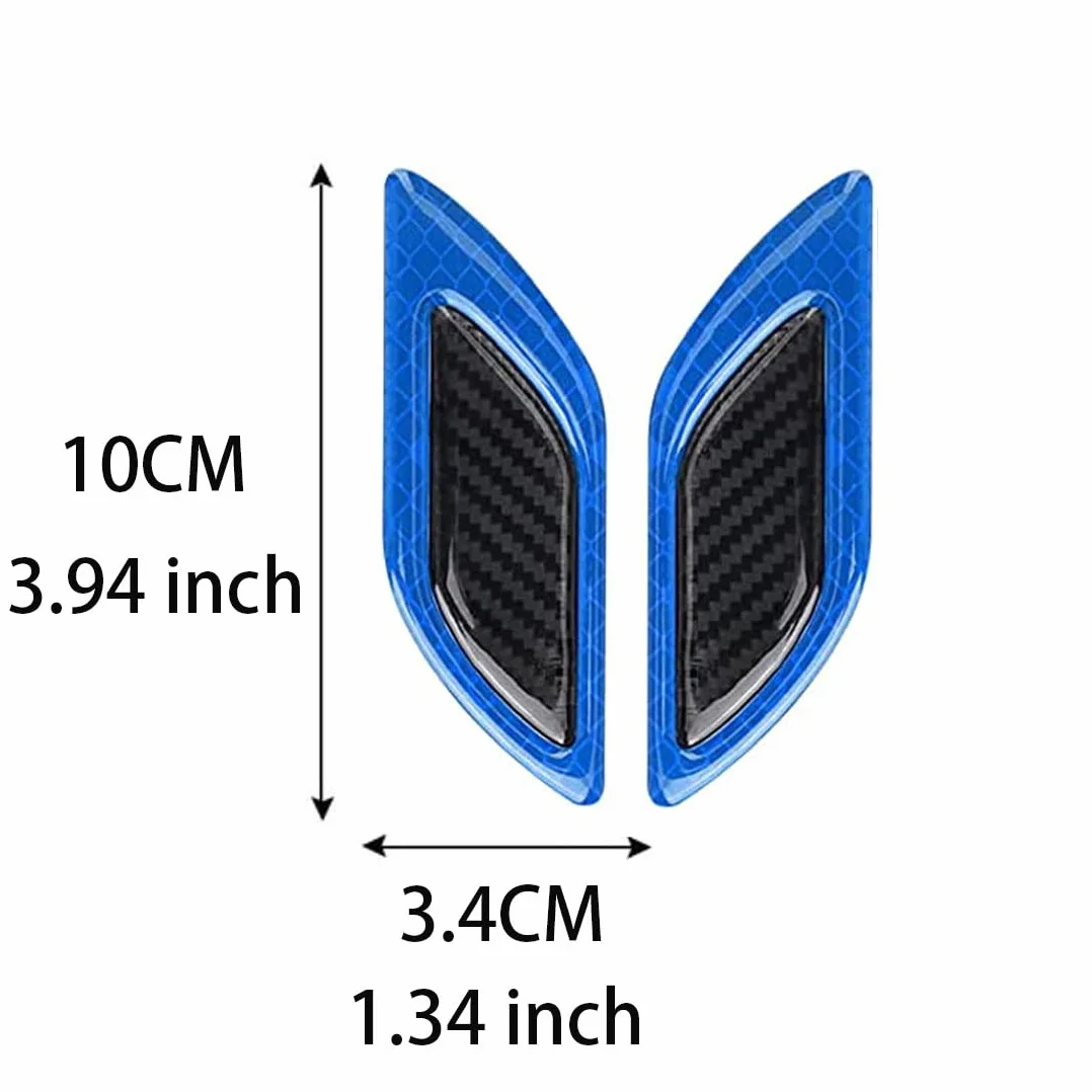 6 PZ 3D forte adesivo striscia riflettente,Auto parafango cappuccio paraurti decalcomania riflettente,Decalcomania riflettente ad alta intensità per la visibilità notturna per auto SUV (Blu)