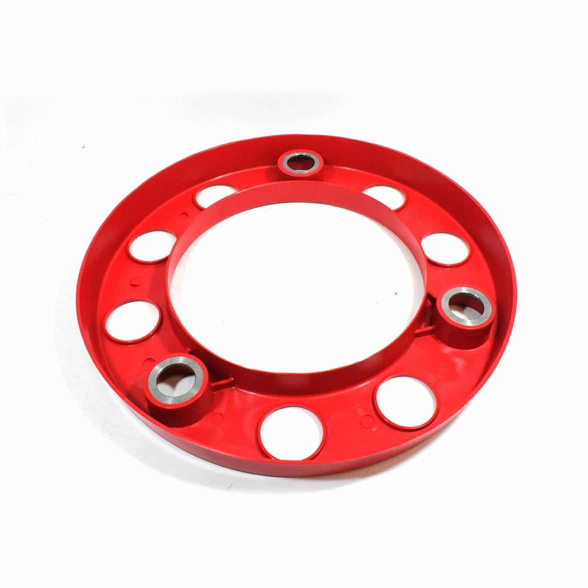 Lot de 2 copribulloni universali per camion 22,5 pollici rosso plastica lucida