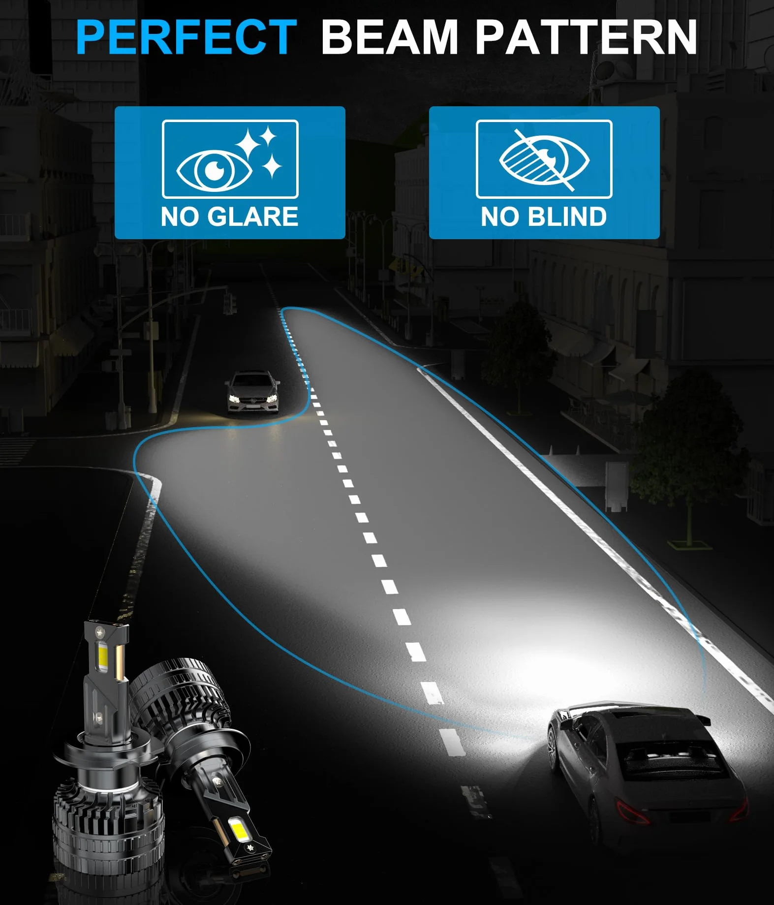 H7 LED Lampadine Auto 130W 48000LM 6000K Luci Bianca 600%， Kit di Conversione per Fari Alogeni Auto, Luce Abbagliante o Anabbagliante 12V, Tubo di Rame Spesso,LED Lampada Luci,2 pezzi