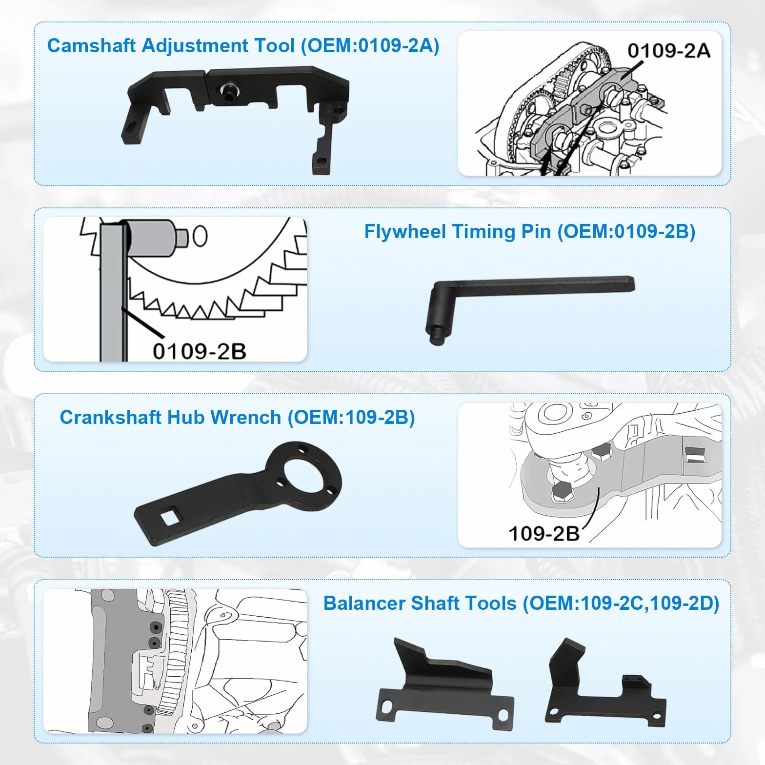 Kit Messa in Fase Motore Compatibile con Peugeot 1.0 VTi 1.2 VTi 108 208 308 2008, con Citroen, con Opel, con PSA, con Toyota 1.0 1.2, con EB0 (ZMZ) con EB2 (HMZ)
