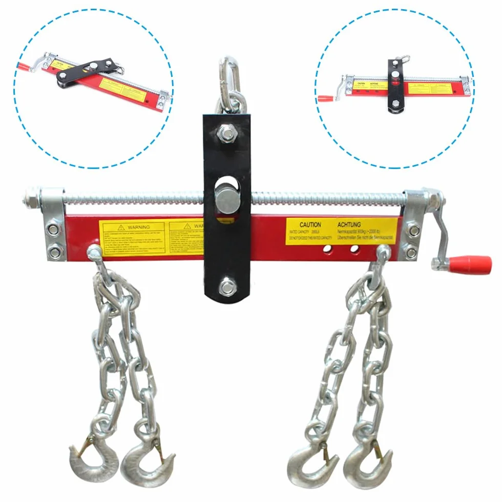 Bilanciamento motore, gru officina, sollevatore motore, bilanciamento del carico, 900 kg, rosso argento