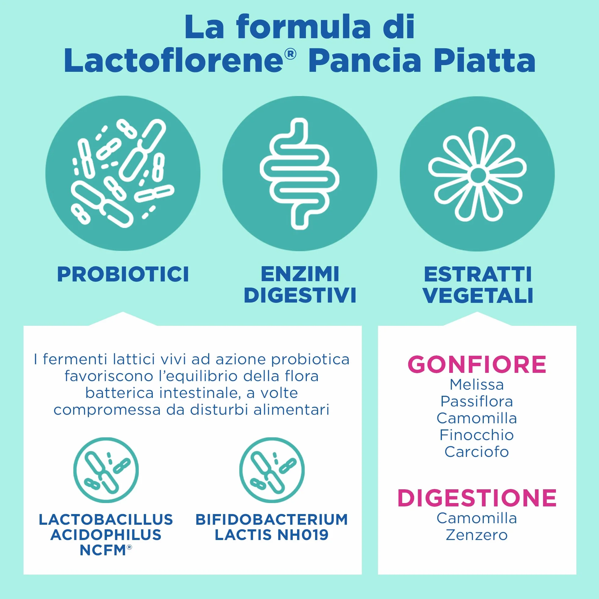 Lactoflorene Pancia Piatta Fermenti Lattici Probiotici Senza Glutine Senza Lattosio Integratore 20 Bustine