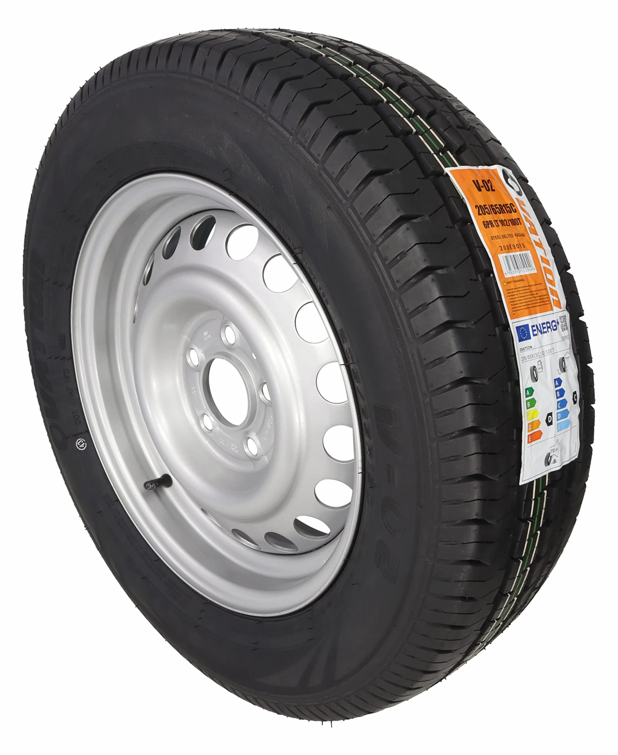 Rimorchio completo per ruota 205/65 R 15 C 112 x 5 5,5 J 850 kg per roulotte Knaus Caravan