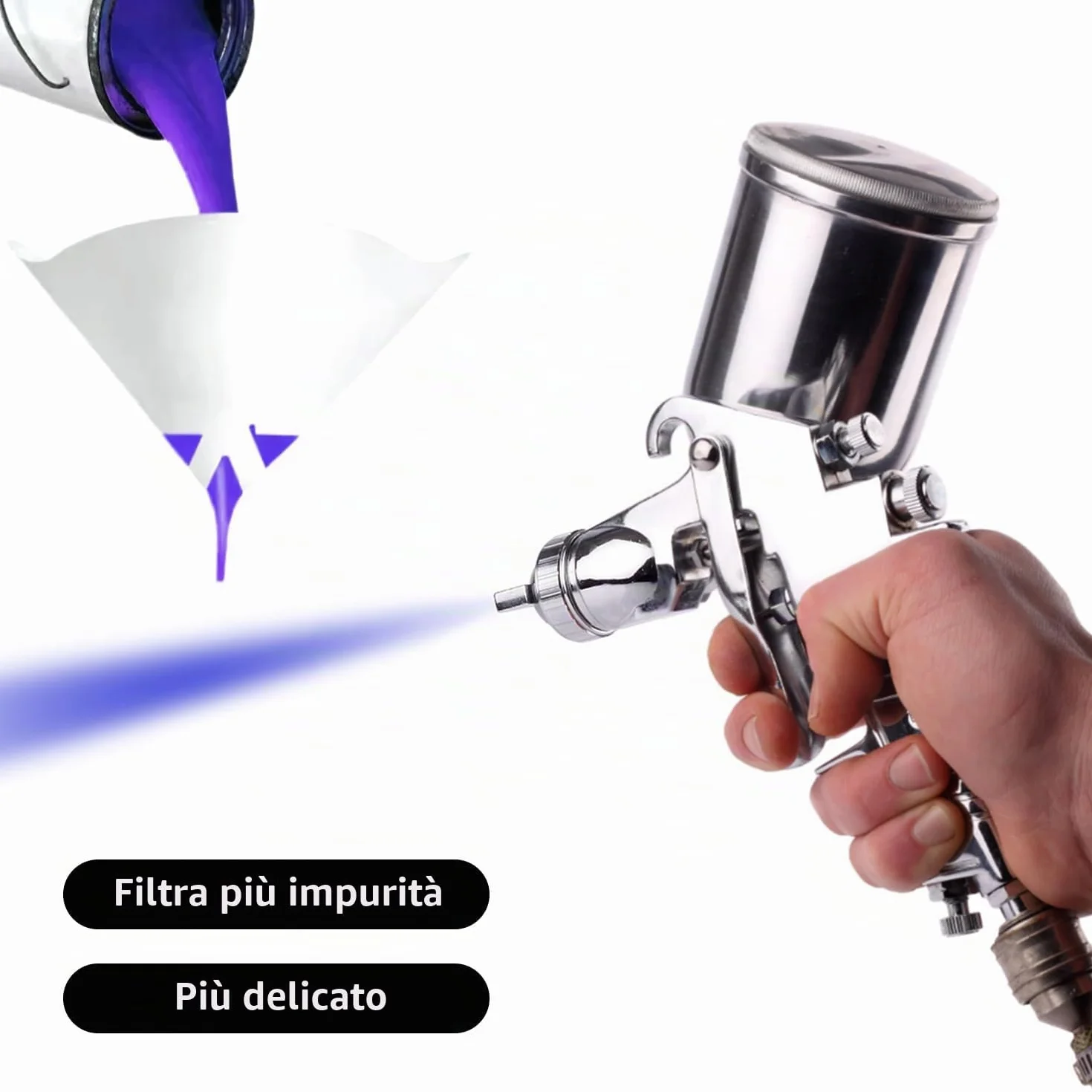 Filtri per vernice 120 pezzi carta conica usa e getta 100 filtri a rete per auto
