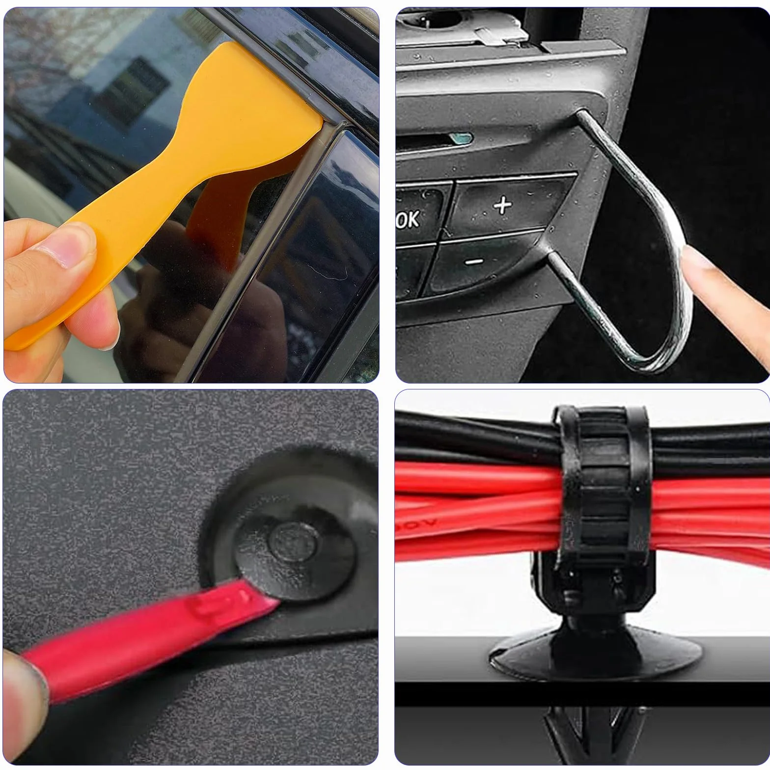 Kit Smontaggio Pannelli Auto 352 Pezzi, Strumento Rimozione Auto per Porta Pannello Radio Cruscotto