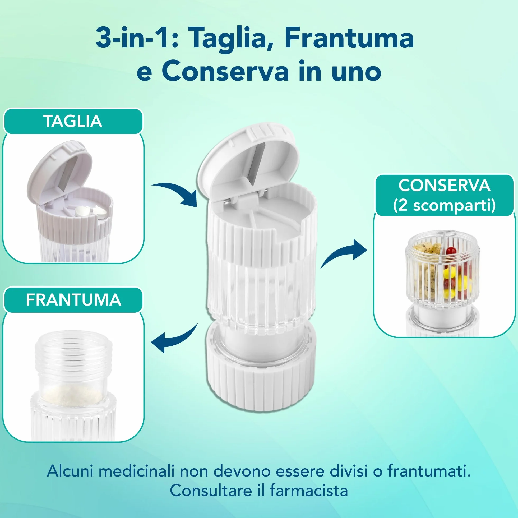 TabTime 3 w 1 – Tabletki Cutter, Crusher i Piller