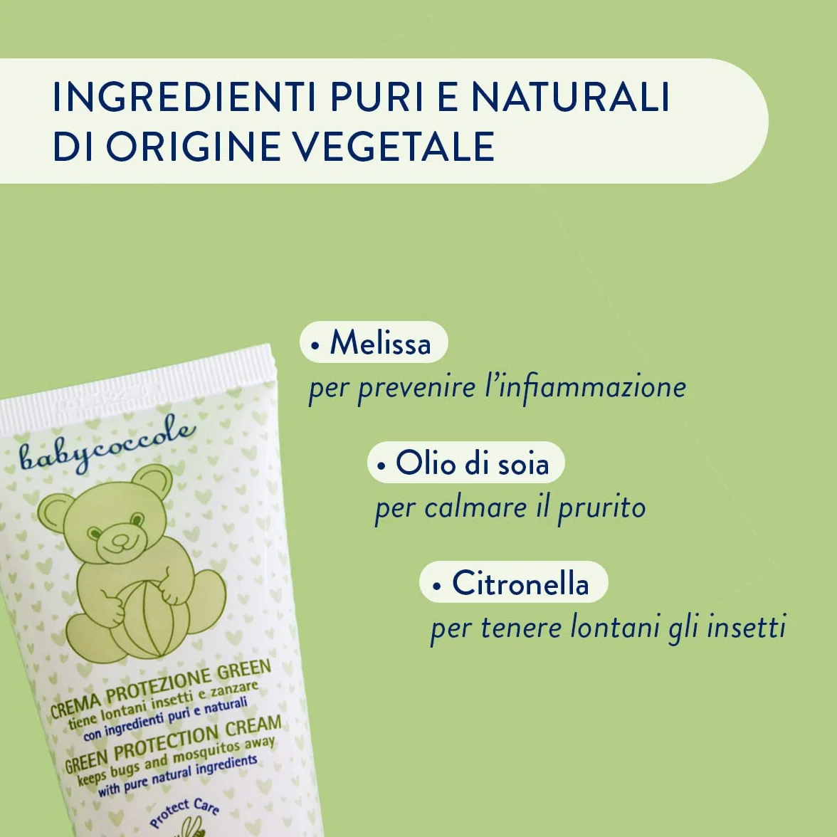 Babycoccole Kit 2 Pezzi Crema Protezione Insetti e Zanzare Green per Bambini 2 x 75 ml