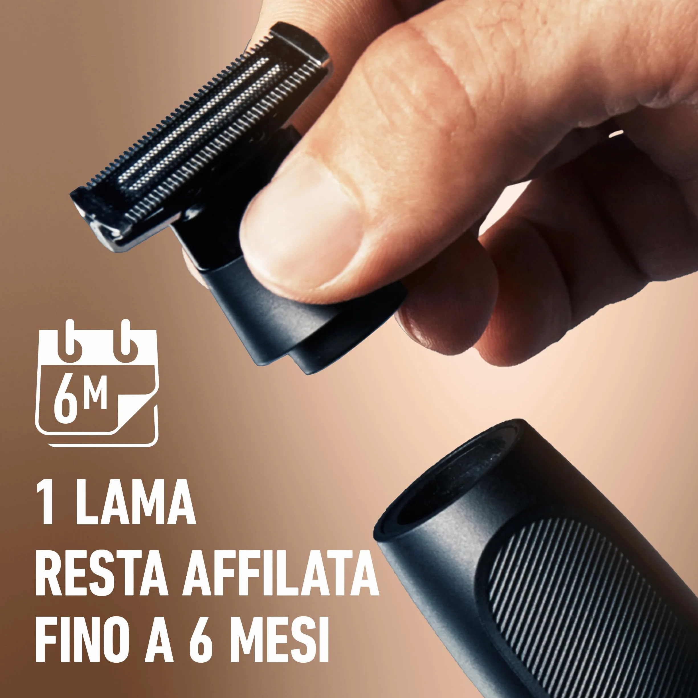 King C. Gillette Lama Barba di Ricambio per Regolabarba Uomo Style Master, Lama in Metallo a 4 Direzioni