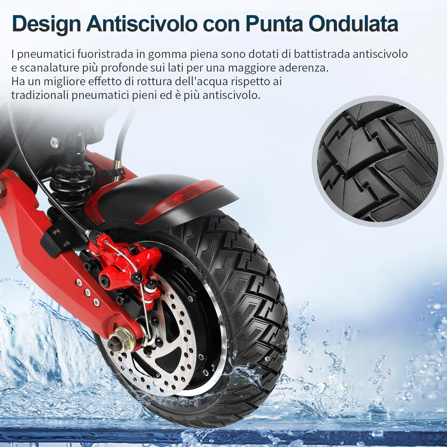 10 x 3 pneumatici in gomma piena, 255 x 80 (80/65 – 6), pneumatici solidi per Kukirin G3 Pro/G2 max/Kugoo M4 pro/Kaabo Wolf Warrior/Mantis 10/Dualtron Zero 10 X scooter elettrico antiscivolo