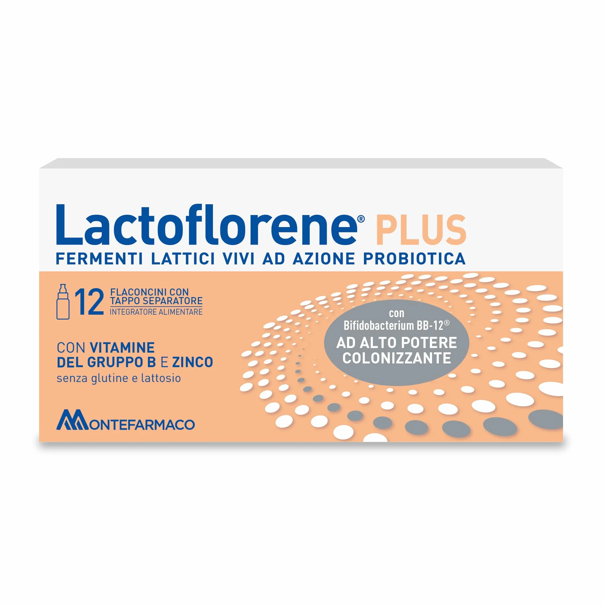 Lactoflorene Plus Probiotici Fermenti Lattici Integratore Adulti Zinco Vitamina B Flora Intestinale 12 Flaconcini