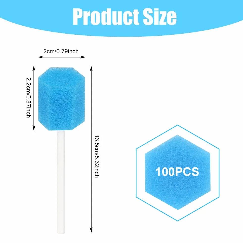 ACWOO Bastoncini per Igiene Orale 100 PCS Tamponi Monouso Sterili