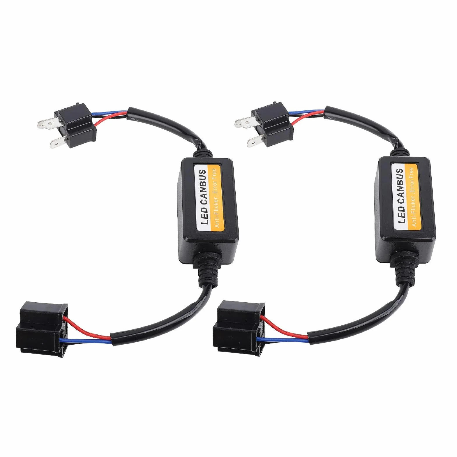 Decoder CANbus LED H4 Resistenza Anti-sfarfallio Plug and Play Connettori AMP Fari H4