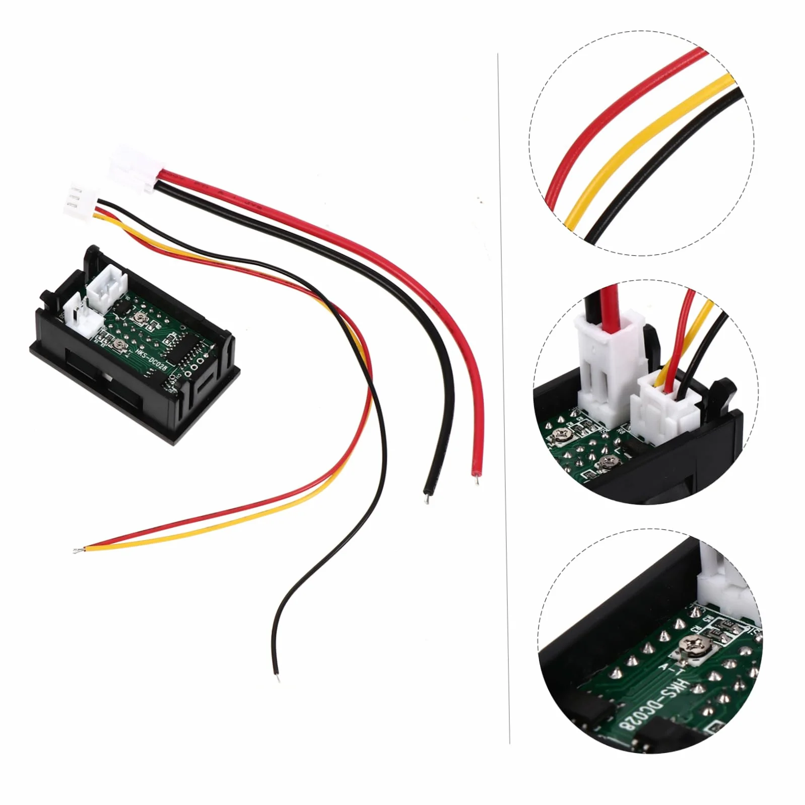 Voltmetro Digitale Doppio Display LED per Batteria Auto, Misuratore di Tensione e Accurato in Plastico, 100a, Adatto per Uso Automobilistico