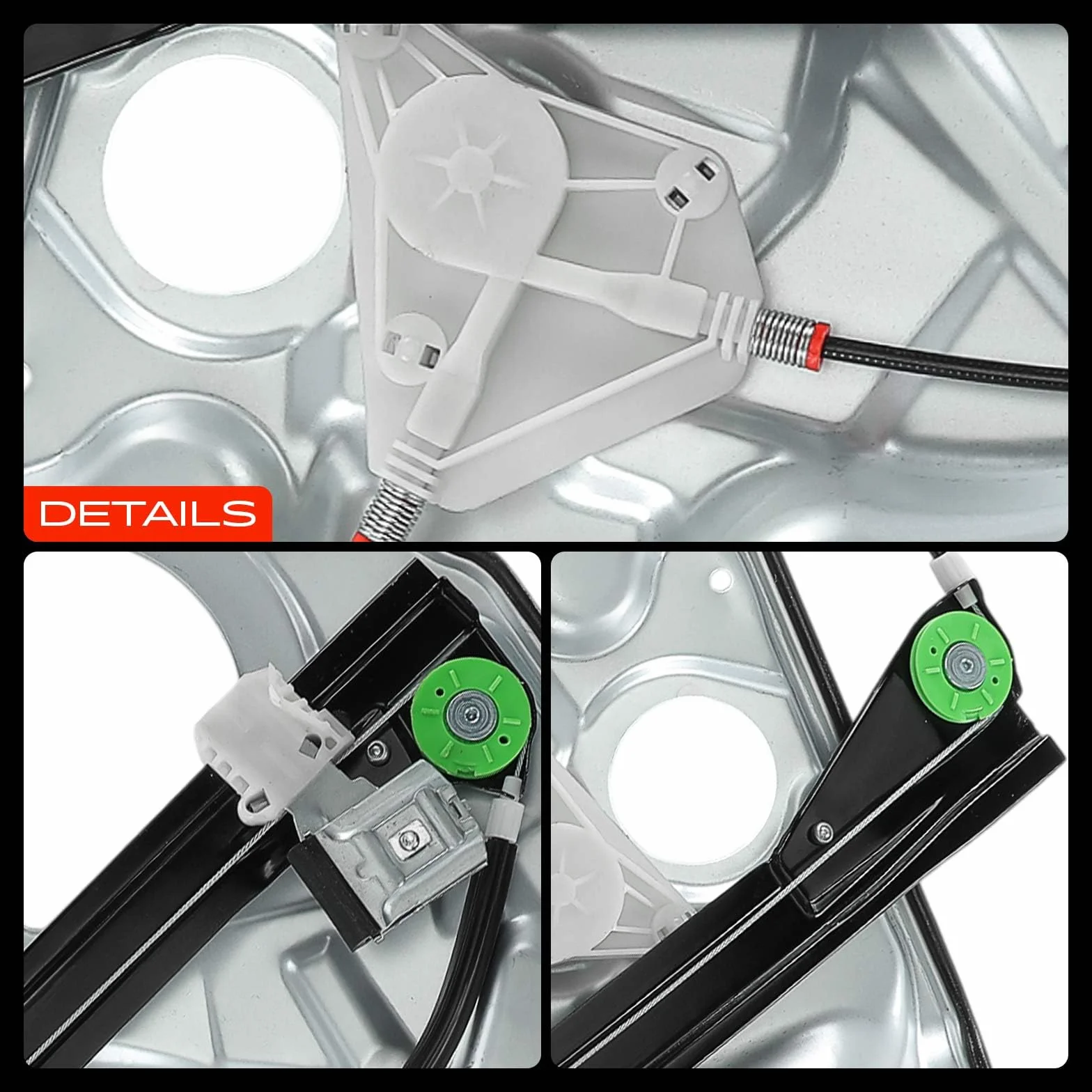 Frankberg Alzacristalli Alzavetro Elettrico Senza Motore Con Metall platte Anteriore destro 4/5 Porte Compatibile con Polo 9A 9N Berlina Polo Limousine 9A2 9A4 9A6 9N2 Replace# 6Q4837462J
